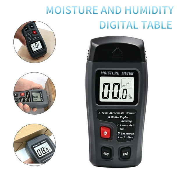 Damp Meter Digital LCD Moisture Detector Wood Humidity Caravan Tester Tool 2 Pin
